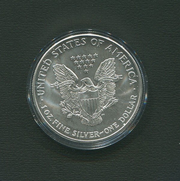 2002 25th Anniversary Elvis Presley Colorized US Silver Eagle