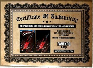 ?~DC~SUPERMAN #1 (2023)~?~KAEL NGU~?~VIRGIN FOIL~?~SIGNED BY NGU w/COA~?