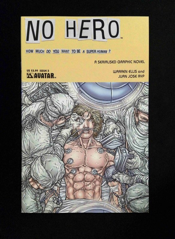 No Hero #3  AVATAR Comics 2008 NM-