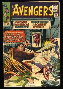 Avengers #18 VG+ 4.5 Jack Kirby Cover! Stan Lee and Don Heck!