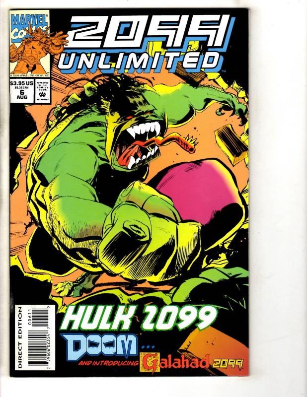 Lot Of 7 2099 Unlimited Marvel Comic Books # 1 2 3 4 5 6 7 Hulk Avengers CR34