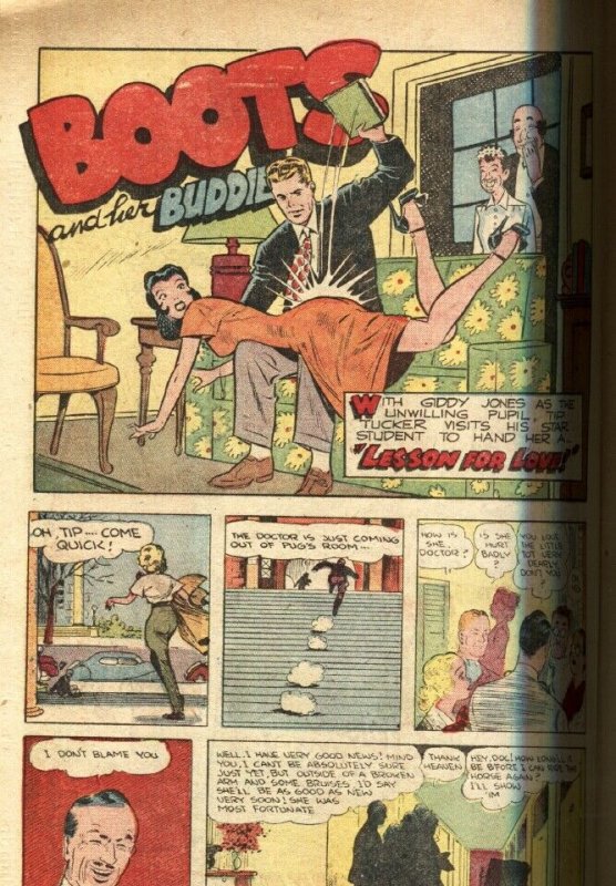 Boots and Her Buddies #7 comic book 1949-Golden Age- Spanking panel