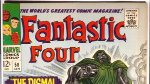 FANTASTIC FOUR #58 Marvel Comics 1967 Doctor Doom Silver Surfer VF- MCU 