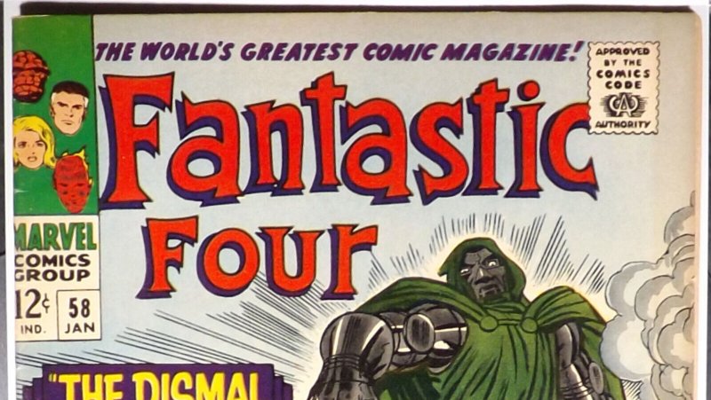 FANTASTIC FOUR #58 Marvel Comics 1967 Doctor Doom Silver Surfer VF- MCU 