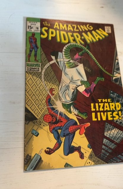 The Amazing Spider-Man #76 (1969)vs the lizard