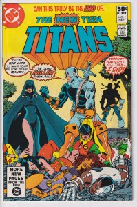 NEW TEEN TITANS #2 (Dec 1980) VF- 7.5, off white to white! 1st Deathstroke!