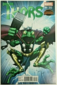 THORS#1 NM 2015 THROG VARIANT SECRET WARS MARVEL COMICS