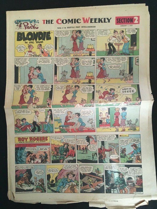 Comic Section from the Jan. 7, 1951 Seattle Post Intelligencer