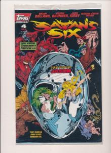 Set of 4! TOPPS  SATAN'S SIX complete set #1-4 includes trading card VF+ (PF53) 