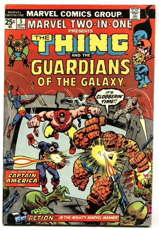 Marvel Two-In-One #5 1974-Captain America- Thing- Guardians of the Galaxy VF
