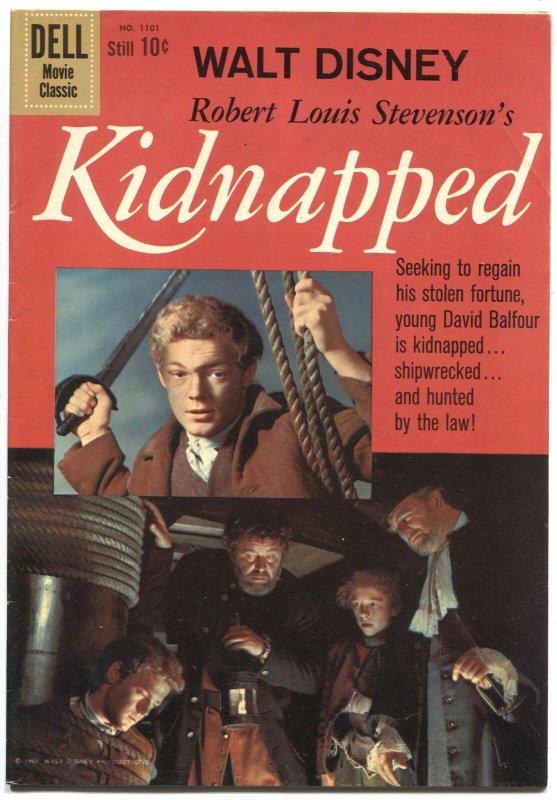 KIDNAPPED #1101-JAMES MACARTHUR PHOTO COVER-DELL FOUR COLOR--1960