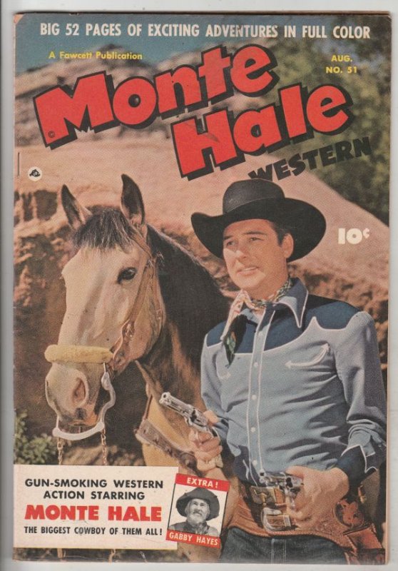 Monte Hale Western #51 (Aug-50) VG/FN Mid-Grade Monte Hale, Gabby Hayes