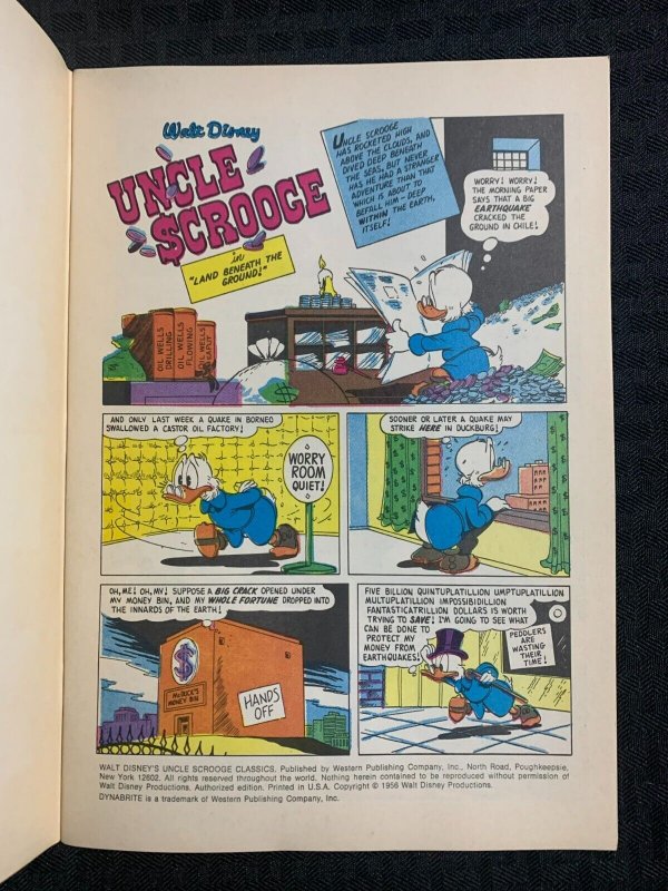 Walt Disney's UNCLE SCROOGE Classics FN+ 6.5 Whitman / Dynabrite Comic