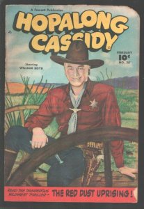 Hopalong Cassidy #28 1949- Fawcett--William  Boyd portrait cover-B-Western fi...