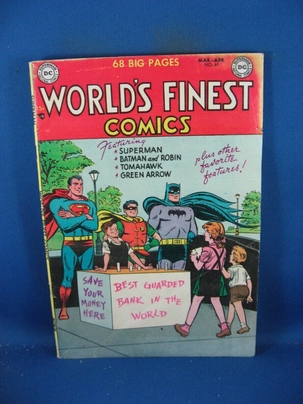 WORLDS FINEST 69 F VF SUPERMAN BATMAN 1954