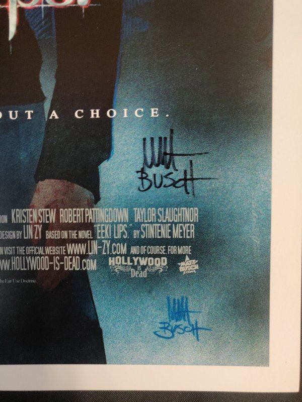 The Twitch Saga: EEK! LIPS - 13 x 19 Parody Movie Poster by SIGNED Matt Busch.