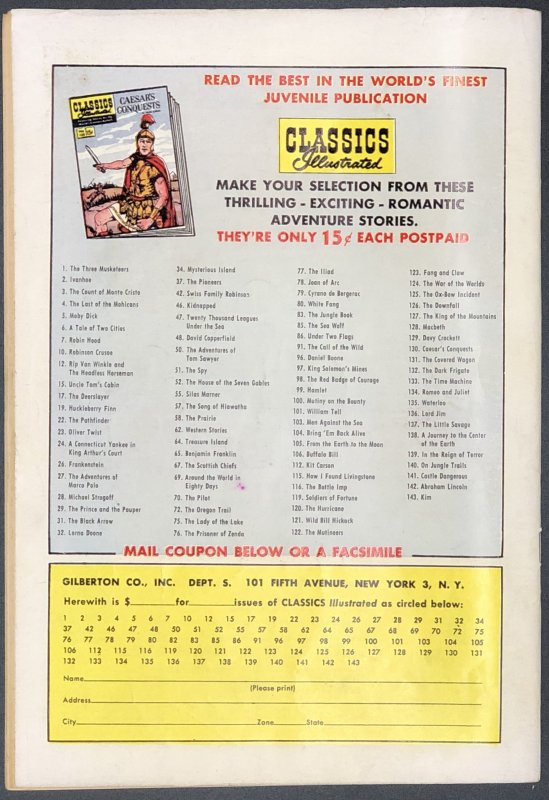 Classics Illustrated #146 (1958)