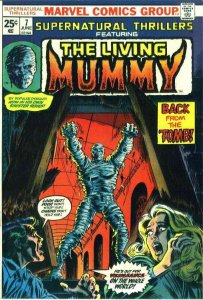 Supernatural Thrillers #7 FN ; Marvel | Living Mummy