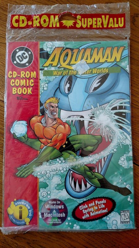 1st Edition Aquaman CD Rom Comic Book Factory Sealed