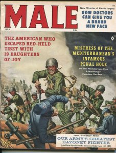 Male 7/1961-Atlas-Korean War-cheesecake-James Bama-Walter Popp-FN MINUS