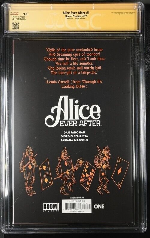 Alice Ever After (2022) # 1 (CGC 9.8 SS) Signed & Sketch Dan Ponasion Census = 1