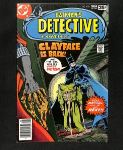 Detective Comics (1937) #478 Clayface is Back!