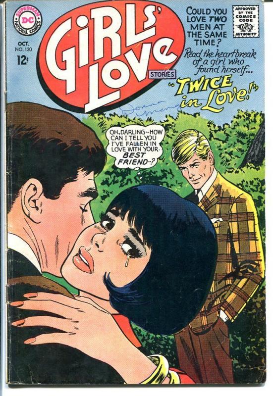 GIRLS' LOVE STORIES #130-DC ROMANCE-TWICE IN LOVE! VG+