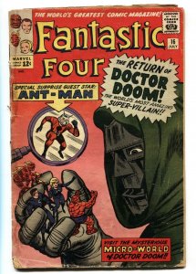 FANTASTIC FOUR #16 1963- 1st ANT-MAN CROSSOVER- MARVEL SILVER AGE G-