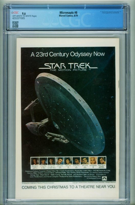 MICRONAUTS #8 CGC 9.6 1st Captain Universe marvel cosmic 4253371005