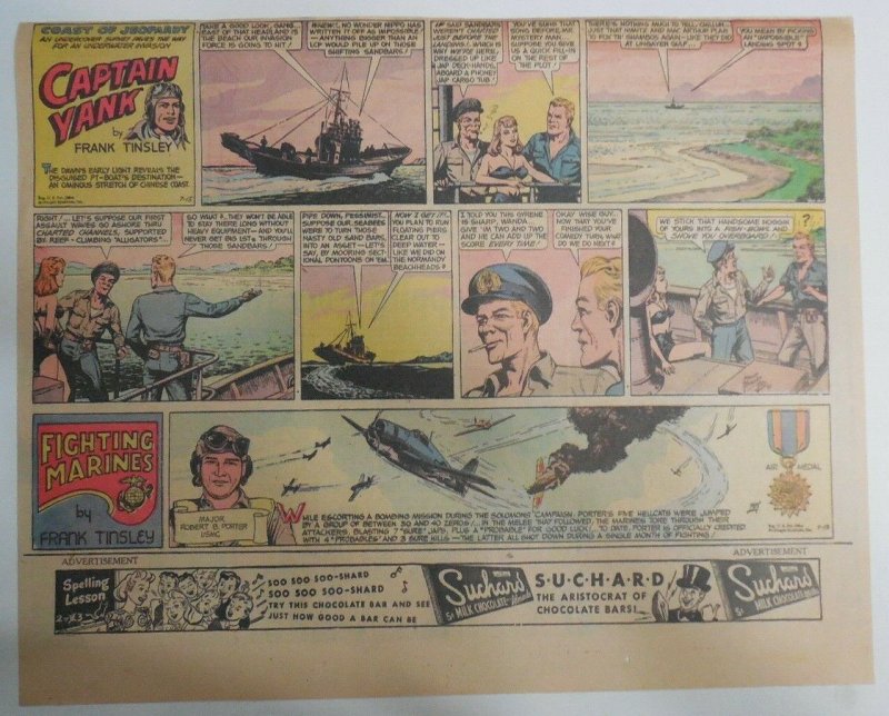 Captain Yank Sunday by Frank Tinsley from 7/15/1945 Size: 11 x 15 inches 