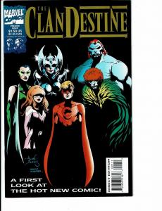 6 Clandestine Marvel Comic Books # 1 2 3 Preview X-Men/Clandestine # 1 2 TW40