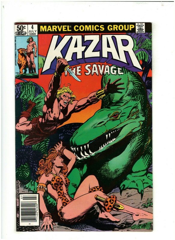 Ka-Zar The Savage #4 VF 8.0 Newsstand Marvel Comics 1981