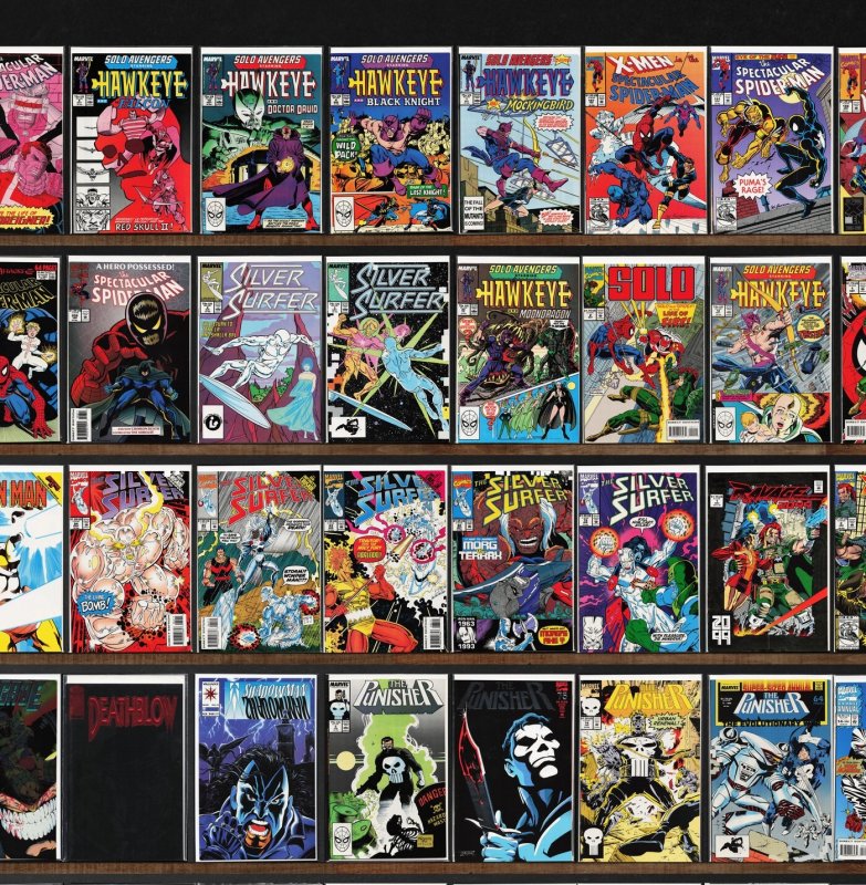 Huge Lot 150+ Comics with Silver Surfer, The Punisher, Solo Avengers & More!