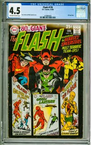 The Flash #178 (1968) CGC 4.5! cracks left side of slab
