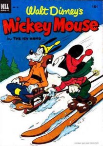 Mickey Mouse (Walt Disney's ) #28 GD ; Dell | low grade comic December 1952 skii