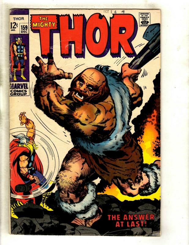 Thor # 159 VF- Marvel Comic Book Loki Odin Sif Avengers Hulk Iron Man GK4