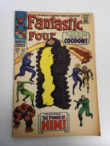 Fantastic Four #67 (1967) VG+ Condition 1/2 in spine split
