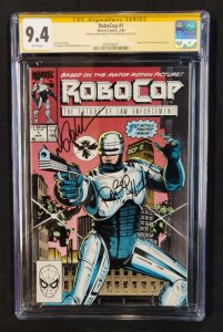 RoboCop #1 - Signed + Inscribed by Peter Weller  - CGC 9.4 - 1990