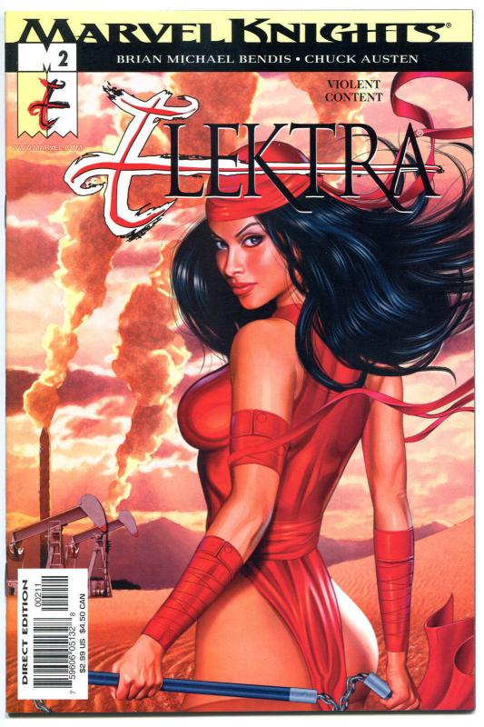 ELEKTRA #2, NM+, Greg Horn, Sai, Martial Arts, Femme Fatale, 2001, more in store