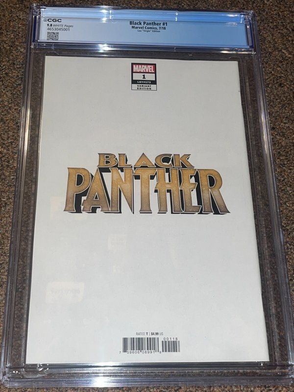 Black Panther 1 (2018), Artgerm 1:100 Virgin Variant Cover, Graded 9.8
