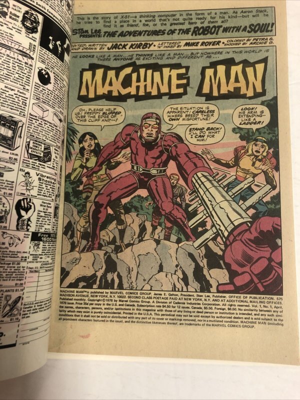 Machine Man (1978) #1 (NM-) | Jack Kirby (Story & Art)