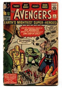 AVENGERS #1-First issue-Hulk-Thor-Iron Man-Loki-Wasp 1963