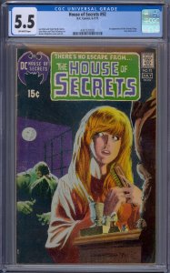 HOUSE OF SECRETS #92 CGC 5.5 1ST SWAMP THING