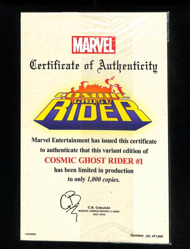 Cosmic Ghost Rider #1 San Diego Comic Con Exclusive Campbell Variant