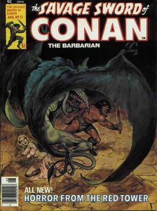 Savage Sword of Conan #21 VG; Marvel | low grade - Wendy Pini cosplays Red Sonja 