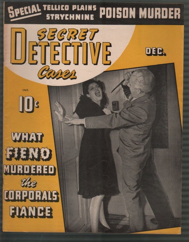 Secret Detective Cases12/1942-stabbing-poison-bloody horror-pulp crime-gun-VF