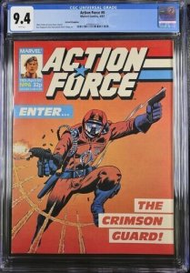 Action Force #6 1987 Marvel Comics CGC 9.4 GI Joe UK series White Pages 010