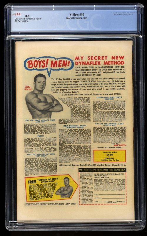 X-Men #10 CGC VF+ 8.5 Off White to White 1st Ka-Zar!