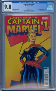 CAPTAIN MARVEL #1 CGC 9.8 CAROL DANVERS BECOMES NEW CAPTAIN MARVEL ED MCGUINNESS