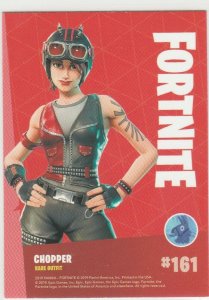 Fortnite Chopper 161 Rare Outfit Panini 2019 trading card series 1